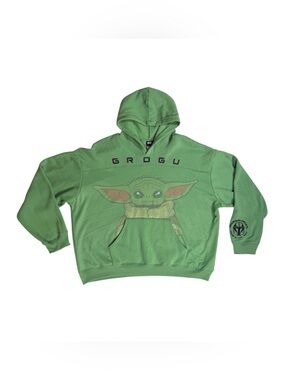 Star Wars Mandalorian green hoodie Grogu (Baby Yoda) w/mesh cover men’s size 3XL